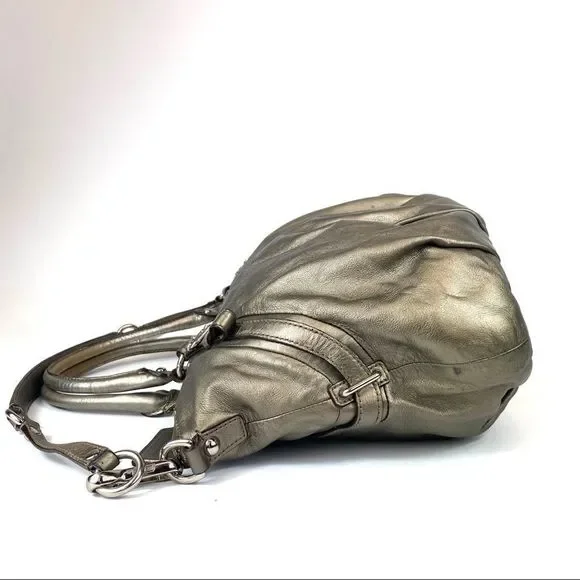 COACH Madison Sophia lg pewter leather bag 15955 - Picture 9 of 13